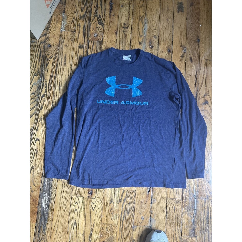 Men’s Large Under Armour Long Sleeve T Shirt Navy Blue